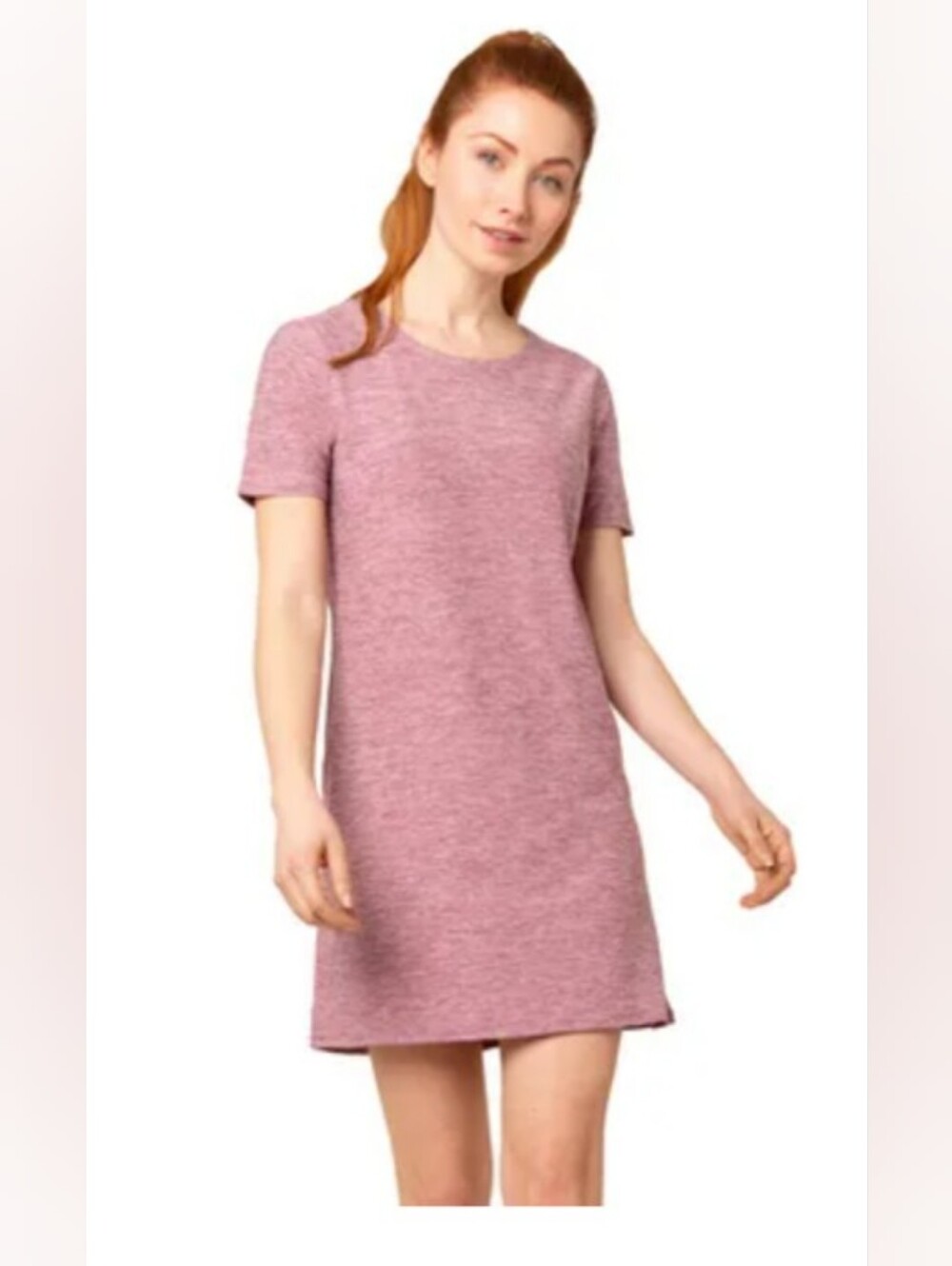 Kyodan Outdoor Women's Super Soft Heathered Mauve Tee Shirt Dress Size TP/XS